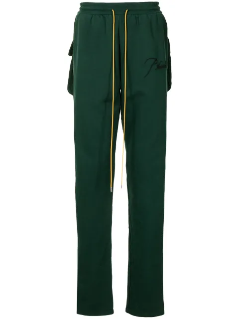 RHUDE pants con logo bordado