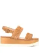 Image 1 of Veronica Beard Wendi flatform suede sandals