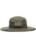 GANNI embroidered logo snap hat - Green