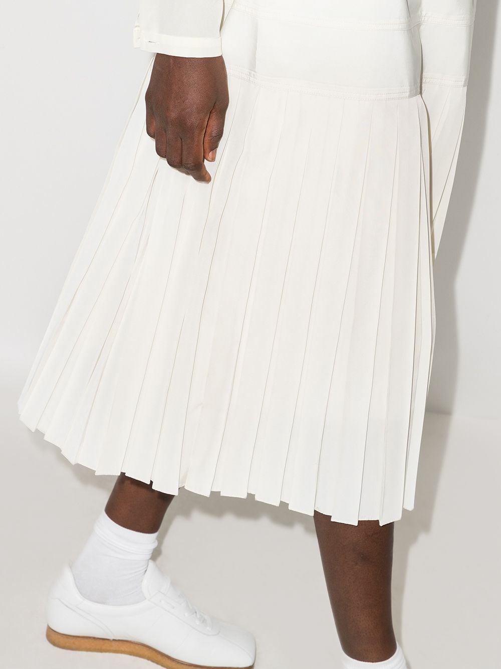 фото Gia studios gia studios hw 1/2 pleats midi skirt wht