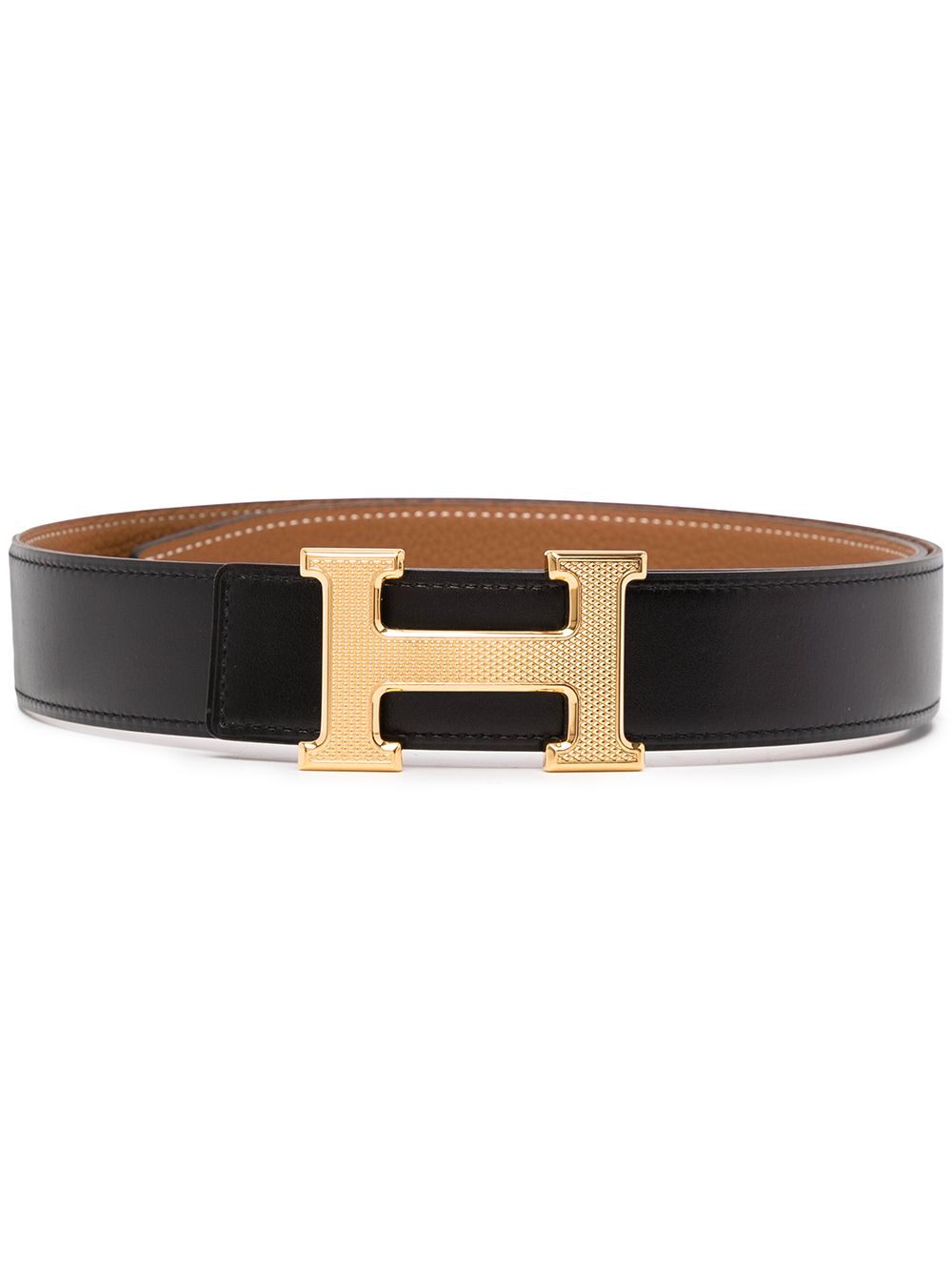 Pre-owned Hermes 2012  Constance Reversible Belt In Brown