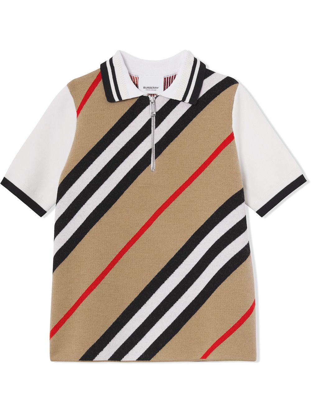 фото Burberry kids рубашка поло в полоску icon stripe