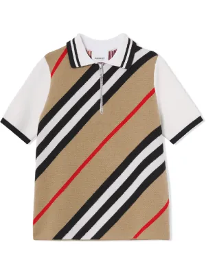 burberry striped polo