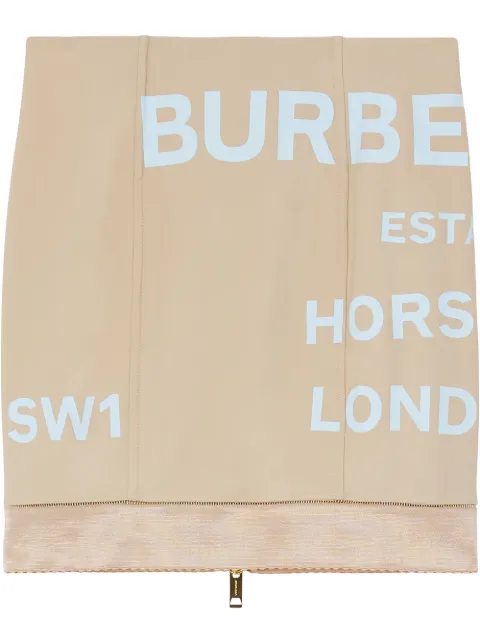Burberry falda corta con estampado Horseferry