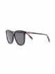 Image 2 of Alexander McQueen Eyewear square-frame embellished skull sunglasses