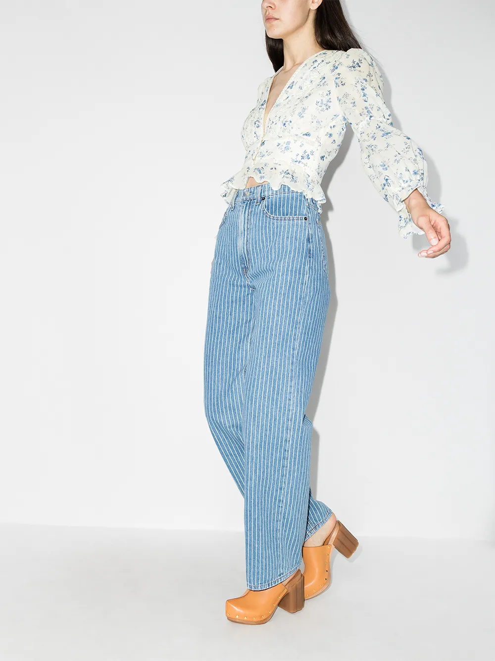 Meadowlark V-Neck Cropped Blouse