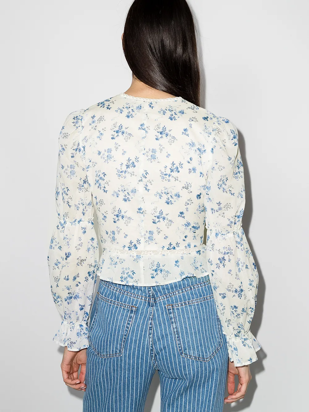 Meadowlark V-Neck Cropped Blouse