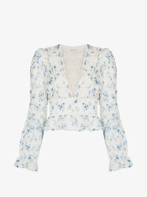 Reformation Blusa cropped Meadowlark gola V