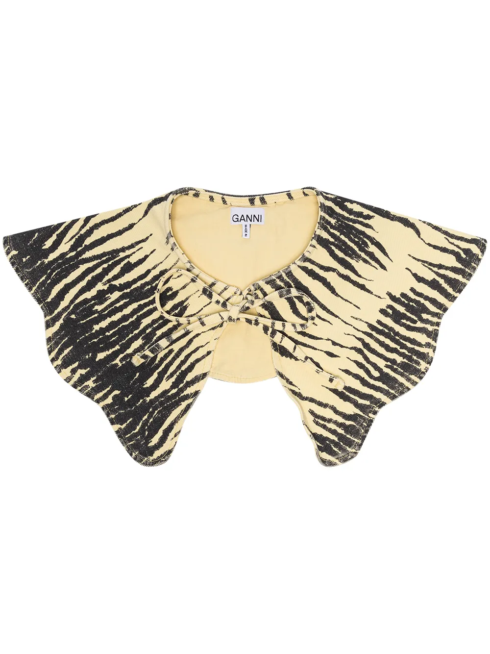 Image 1 of GANNI tiger print denim collar