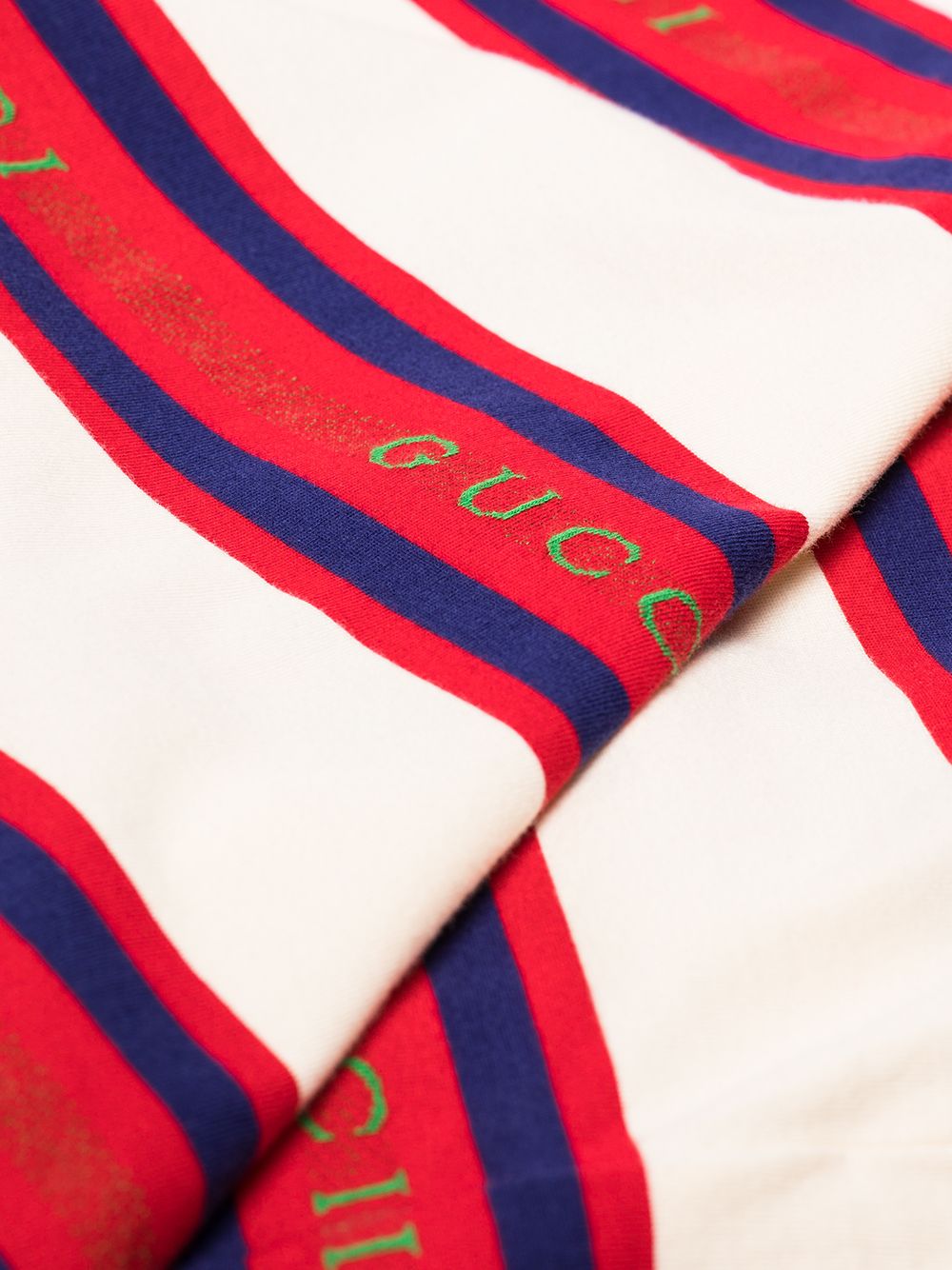 фото Gucci полосатая рубашка поло с логотипом