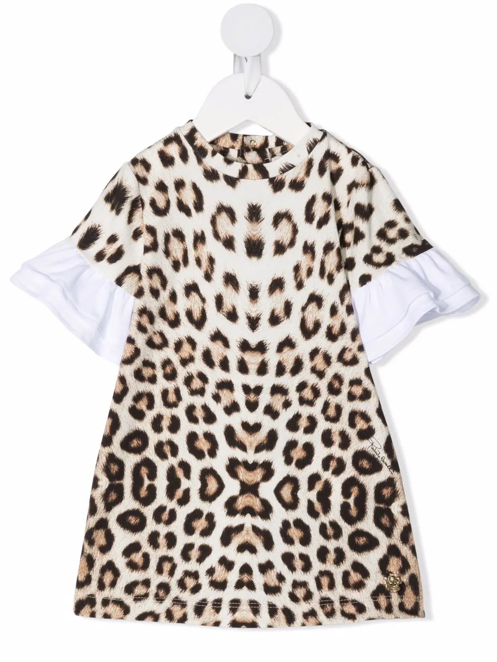 фото Roberto cavalli junior платье-футболка с леопардовым принтом