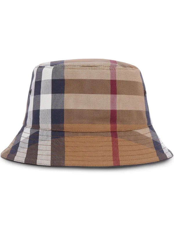 Burberry Men's Canvas Check Bucket Hat