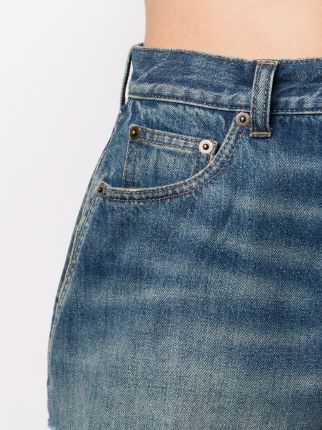 high-waisted denim shorts展示图