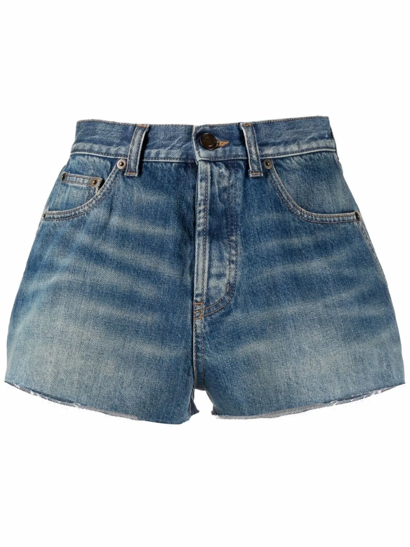 Saint Laurent high-waisted denim shorts 