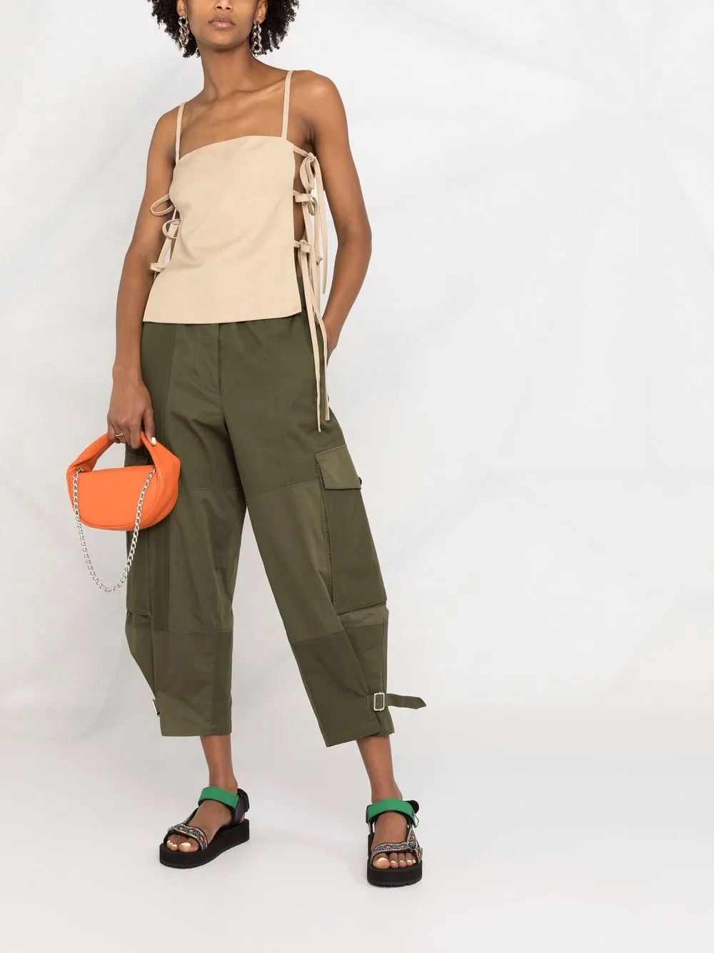 фото Msgm топ на бретелях с завязками