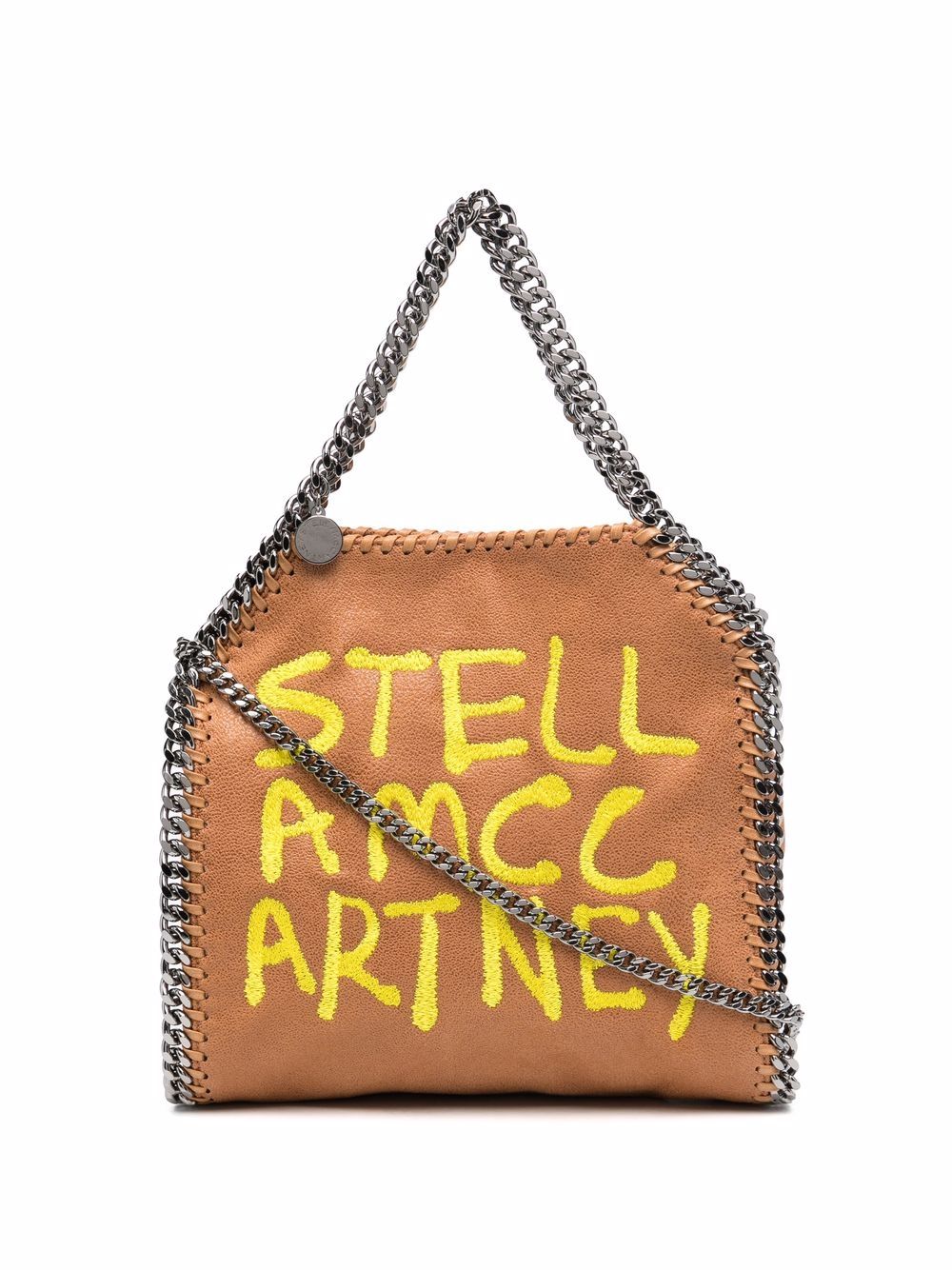 

Stella McCartney tote Falabella con logo estampado - Marrón