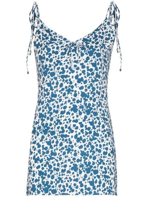 Reformation Vestido Chandler com estampa de dálmatas