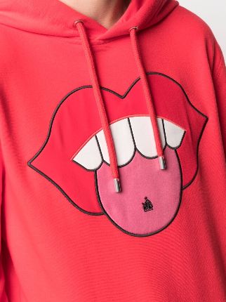 mouth patch drawstring hoodie展示图