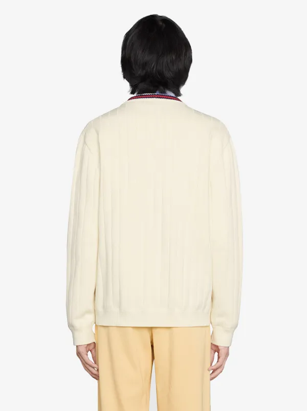 Gucci Web-trim Cotton Cardigan - Farfetch