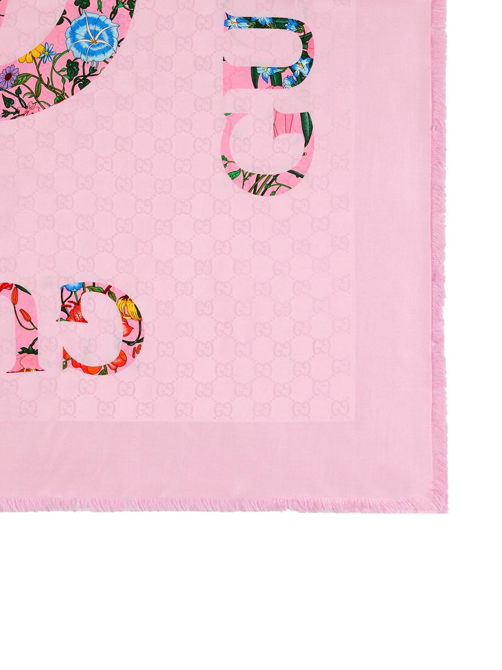 фото Gucci жаккардовый платок с принтом flora