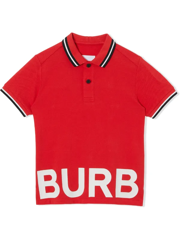 Burberry polo shirt red sale