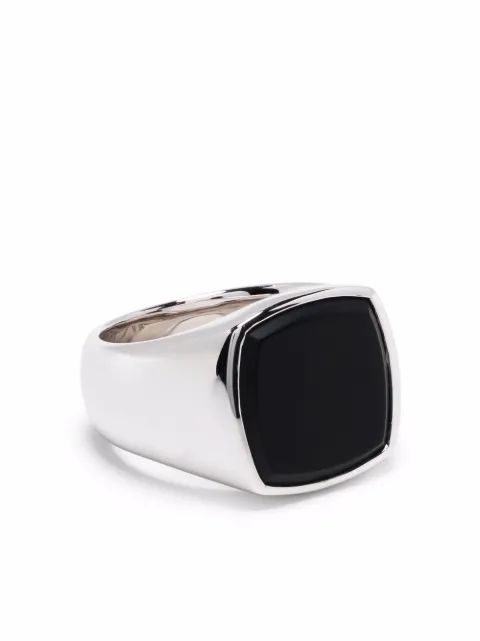 Tom Wood anillo Cushion Black Onyx