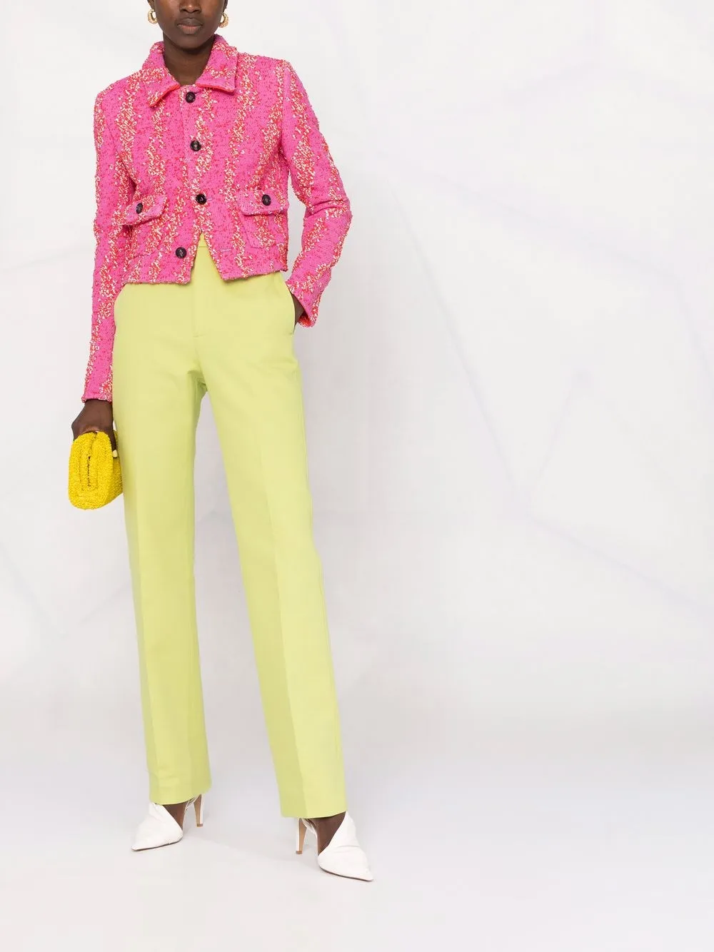 фото Bottega veneta прямые брюки с завышенной талией