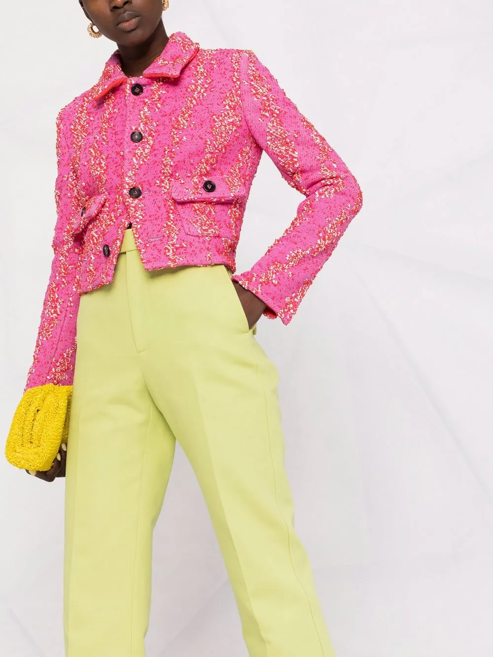 фото Bottega veneta прямые брюки с завышенной талией