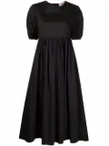 Blanca Vita gathered short-sleeved dress - Black