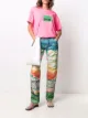 Casablanca beach-print straight-leg trousers