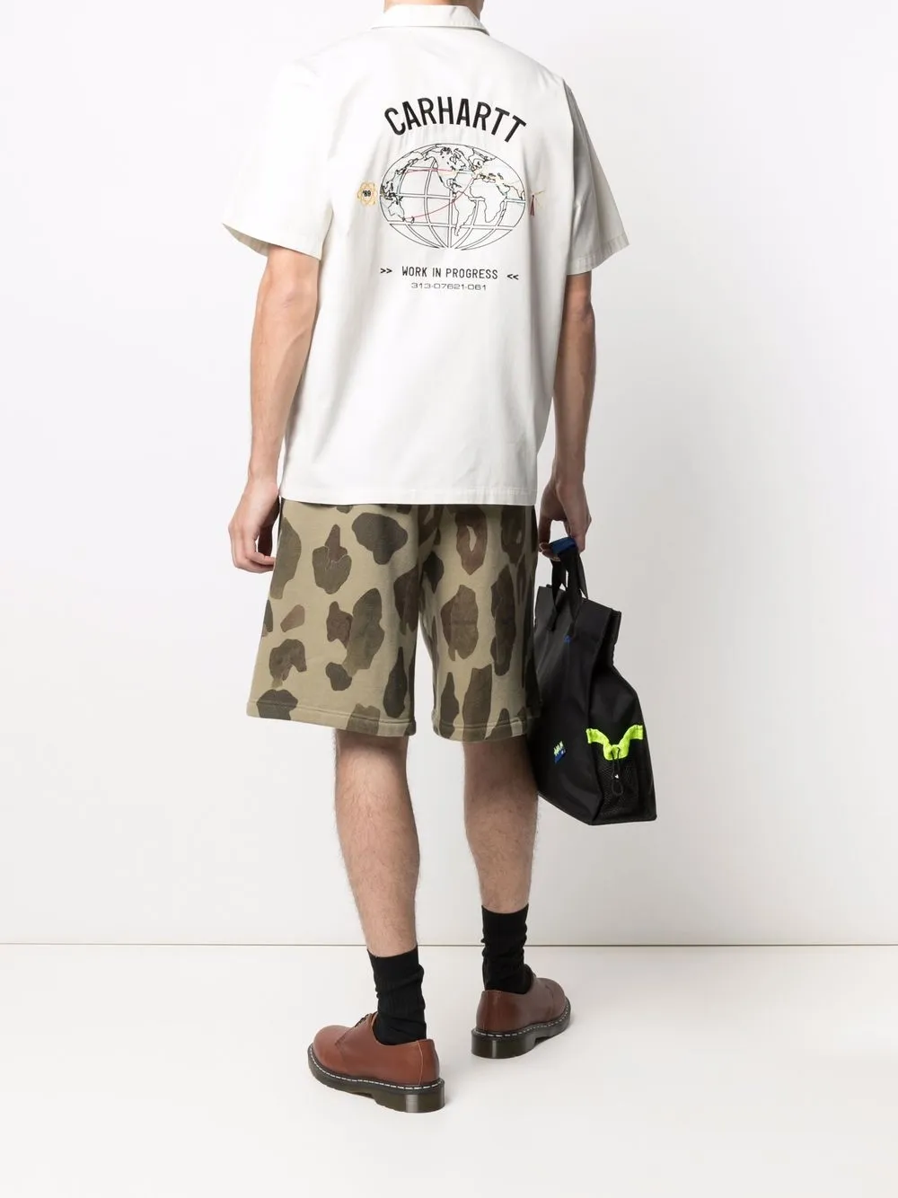 фото Carhartt wip рубашка cartograph с короткими рукавами