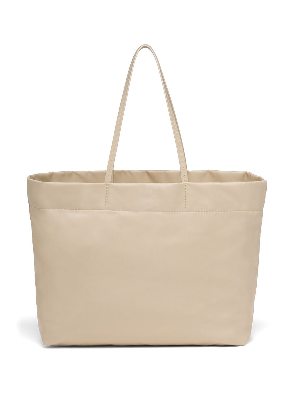 Prada Re-Nylon shopper met logoplakkaat - Beige