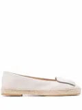 Sergio Rossi Sr1 flat leather espadrilles - Grey