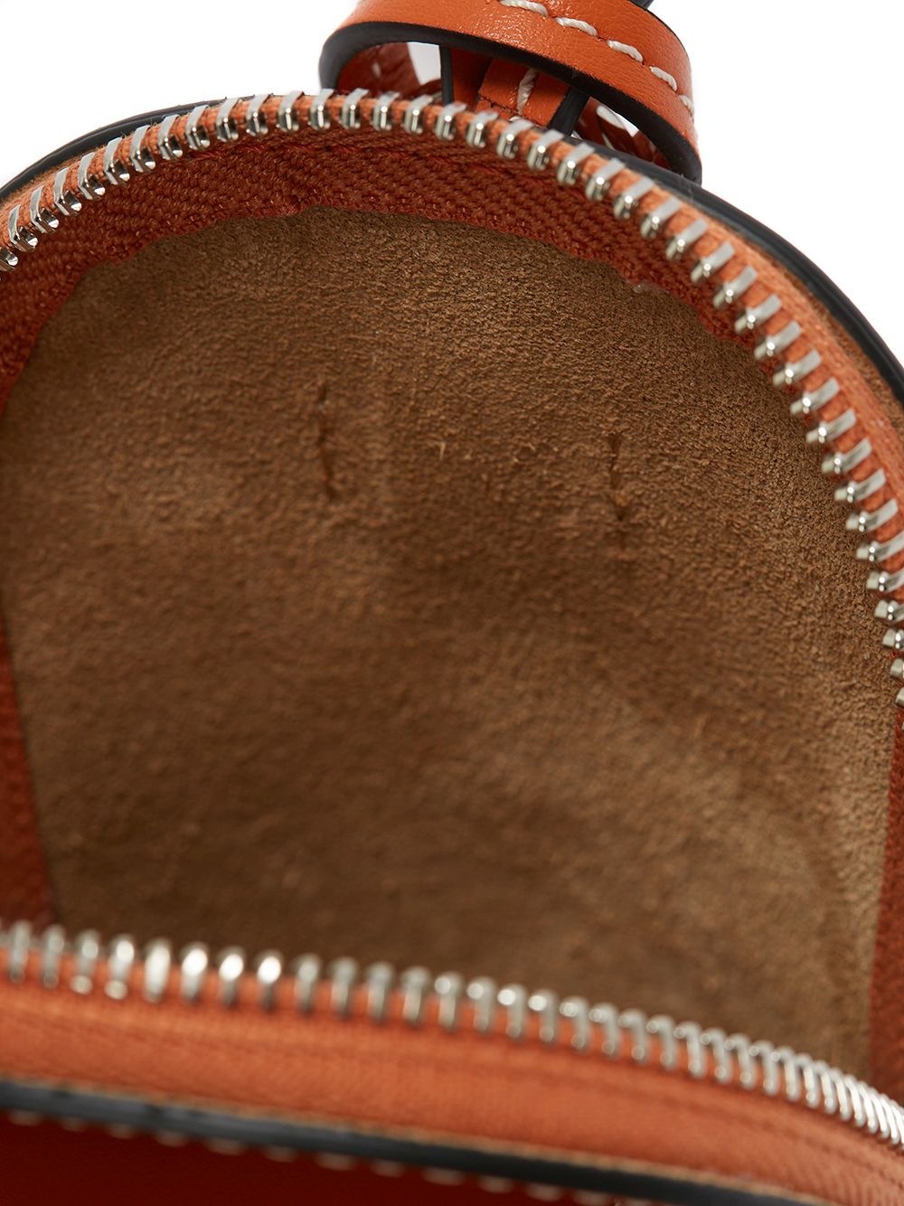 Shop Jw Anderson Cap Zip-fastening Mini Bag In Brown