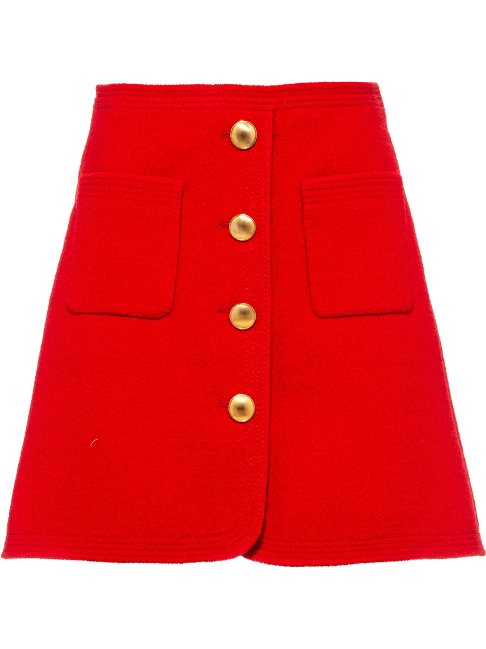 Miu Miu Bouclé Tweed Mini Skirt In Red