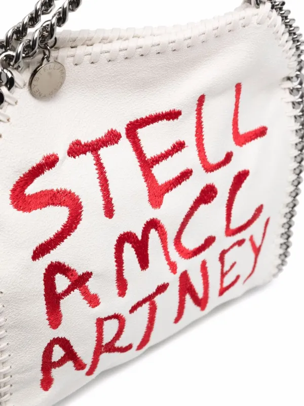 Shop Stella McCartney Falabella graffiti-logo tote bag with Express  Delivery - FARFETCH