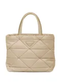 Prada padded logo plaque tote bag - Neutrals