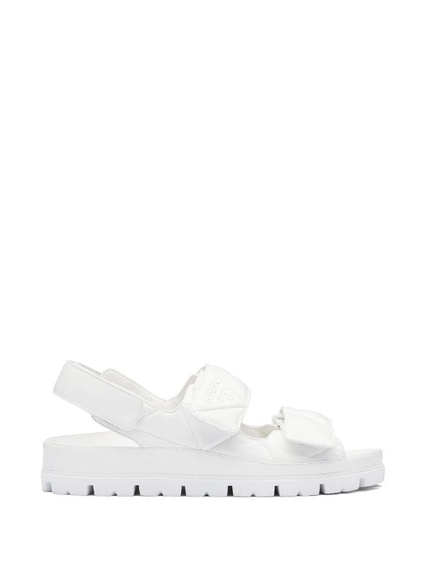 prada logo strap chunky sandals