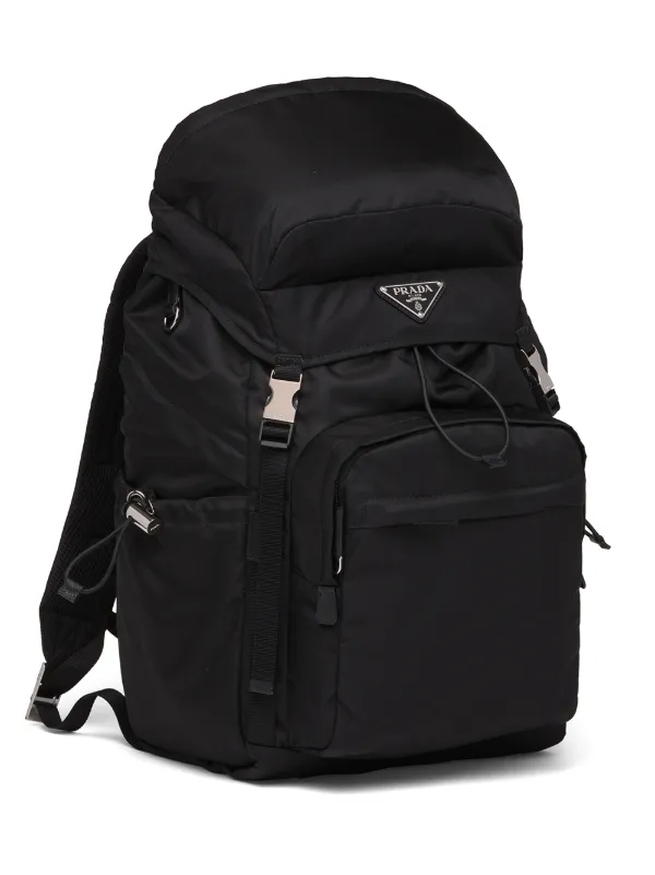 Prada Black Logo Nylon Laptop Bag for Men