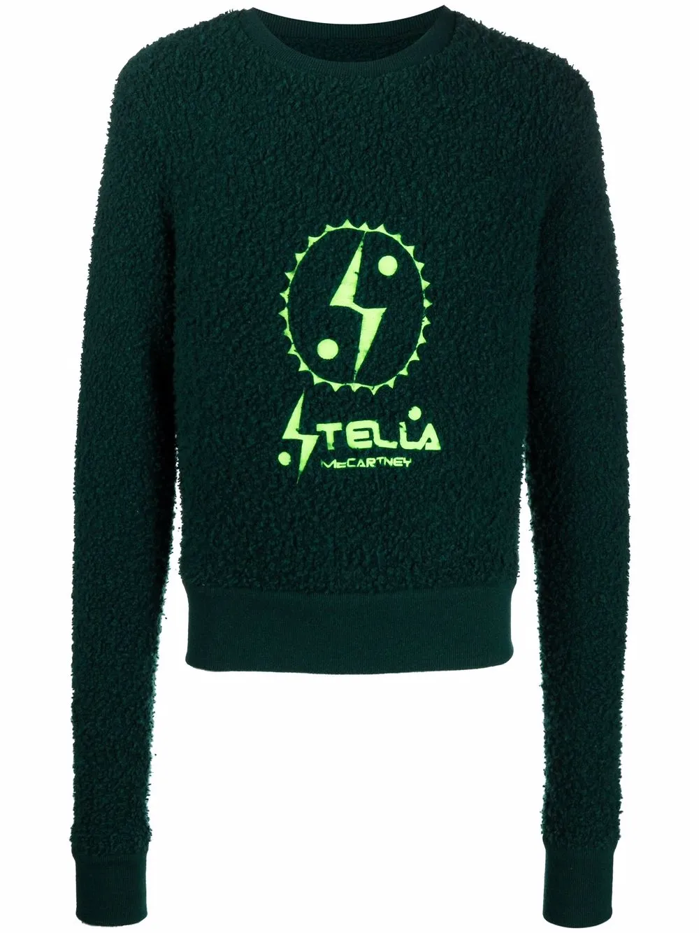 

Stella McCartney suéter texturizado con logo bordado - Verde