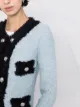 Charlott knitted ruffle-trim coat
