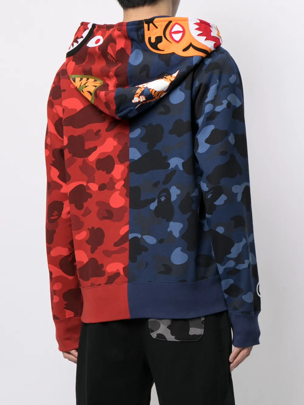 фото A bathing ape® худи с камуфляжным принтом в двух тонах