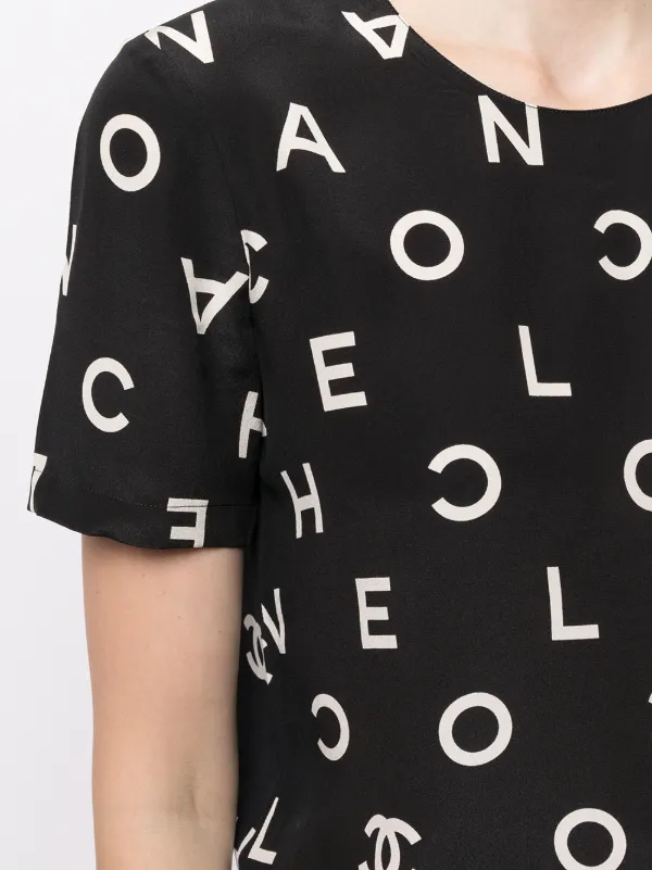 Chanel Pre-Owned 1997 Logo Print Silk T 