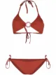 Image 1 of Emporio Armani laser-cut logo hoop bikini