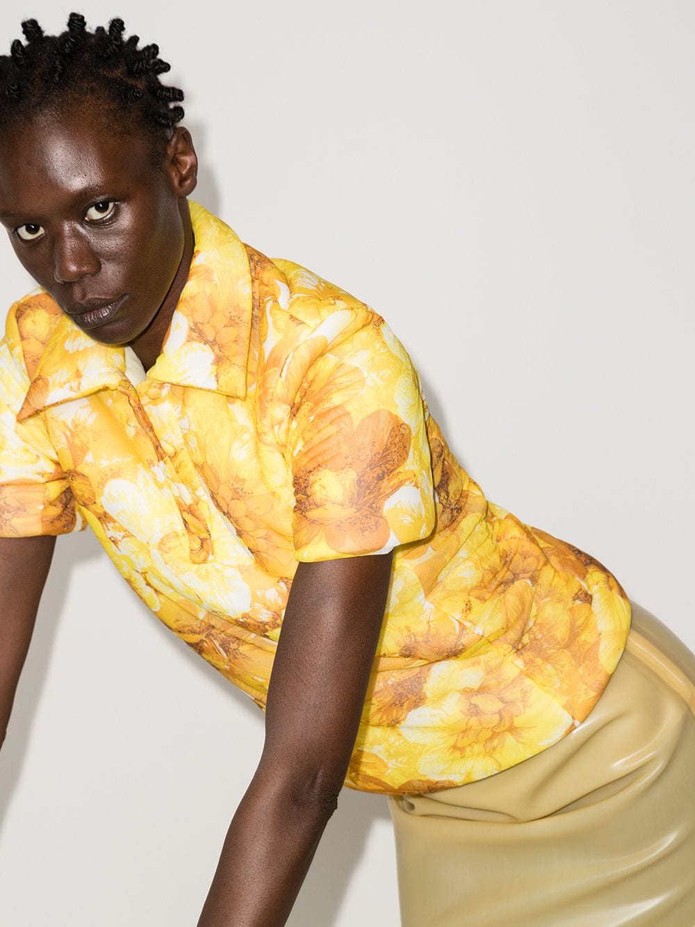 фото Kwaidan editions рубашка поло с цветочным принтом