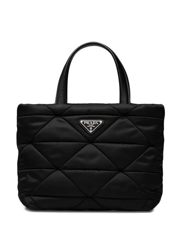 Nylon Bucket Bag in Black - Prada