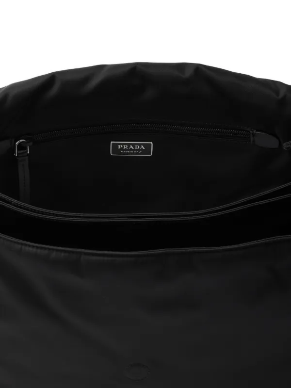 Prada Traveller Large Padded Re-nylon Shoulder Bag | Black | FARFETCH