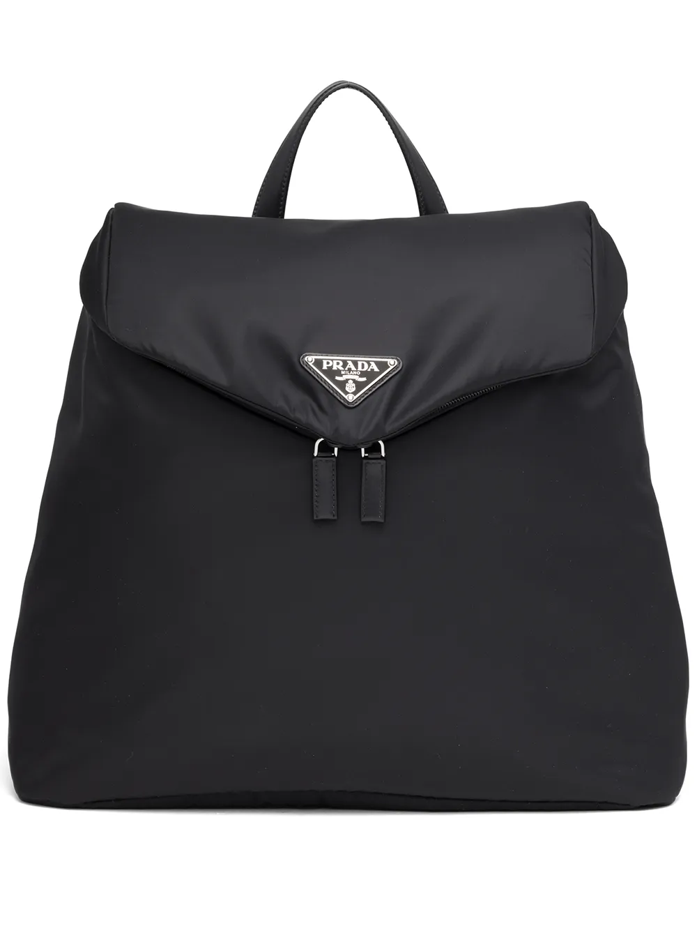 

Prada logo-plaque backpack - Black