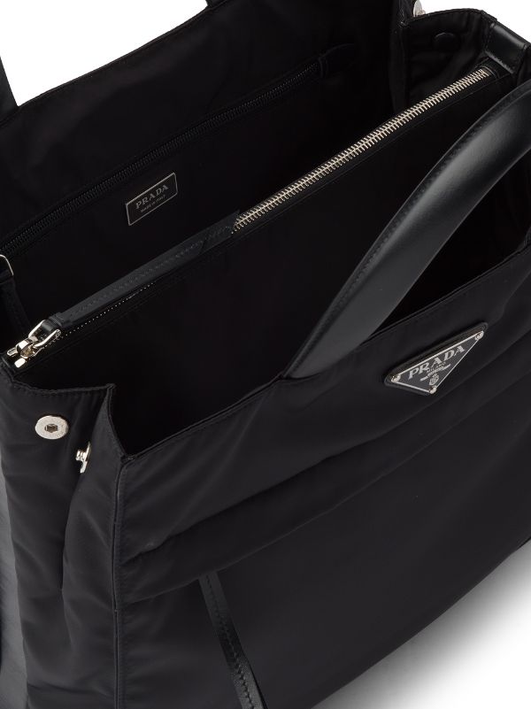 Prada Re-Nylon Tote Bag, Men, Black