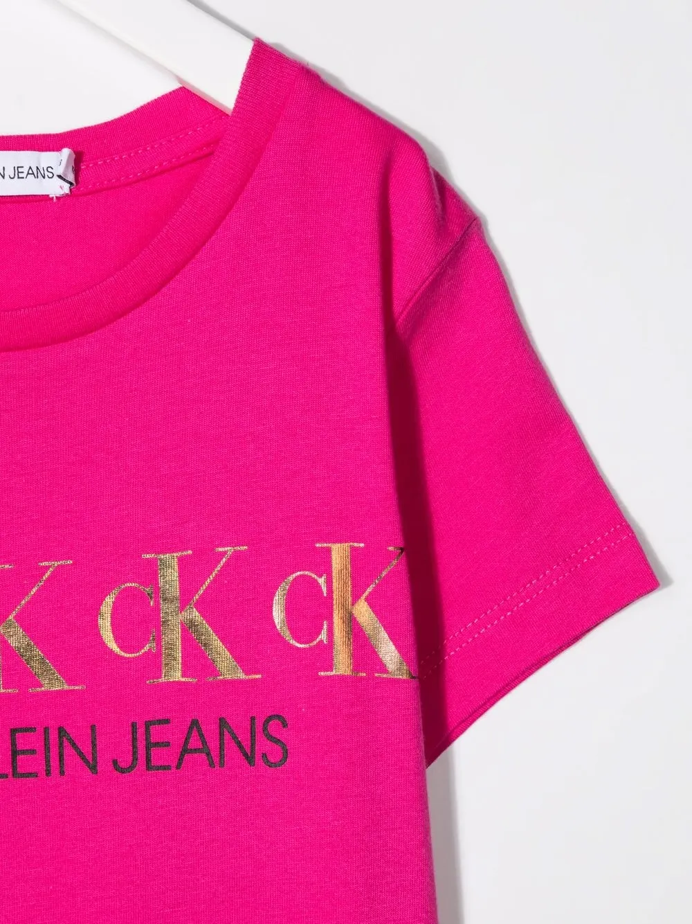 Shop Calvin Klein Logo-print T-shirt Dress In Pink